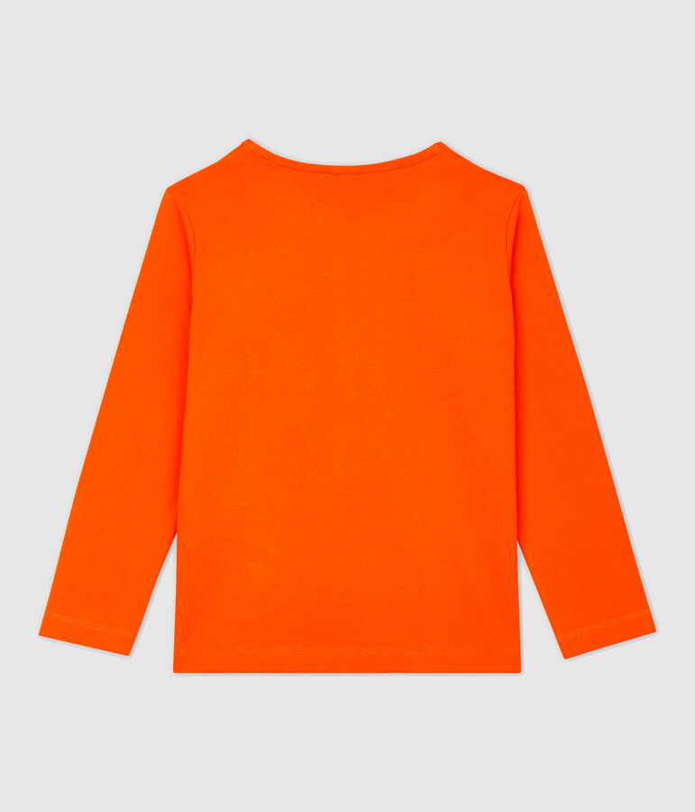 Boys' Long-Sleeved Cotton T-Shirt orange