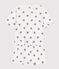 Women's short heart print cotton pyjamas MARSHMALLOW white/MULTICO white