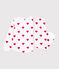 Children's pyjamas in heart-printed fleece MARSHMALLOW white/TERKUIT red