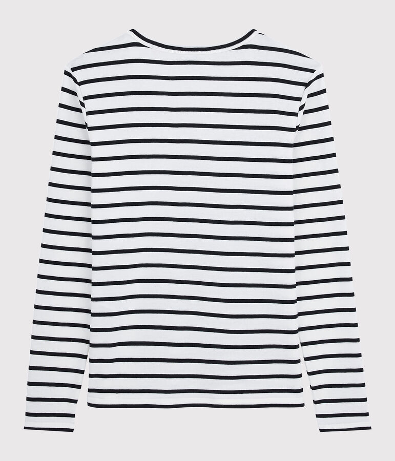 Women's Iconic V-Neck Cotton T-Shirt white/blue