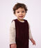 Babies' plain long corduroy jumpsuit TRUFFE