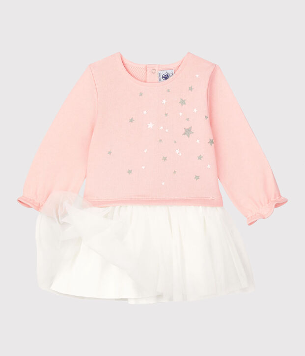 Babies' Fleece Dress pink/white