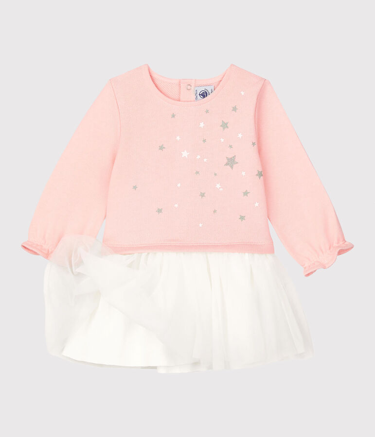 Babies' Fleece Dress pink/white