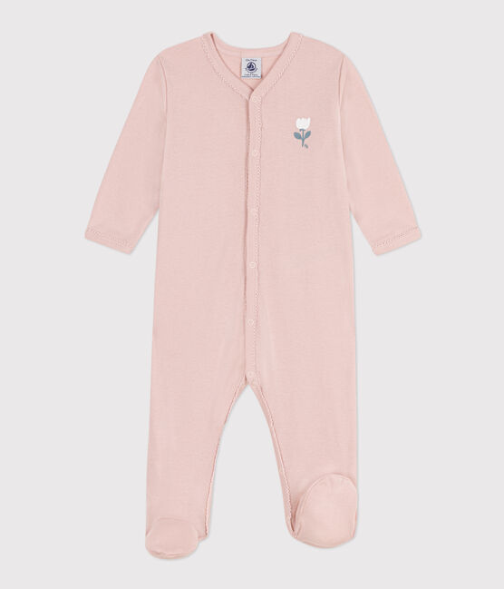Pink Cotton Sleepsuit SALINE pink