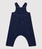 Babies' Starry Organic Cotton Quilted Dungarees SMOKING blue