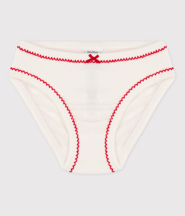 Girls' Cotton Briefs white