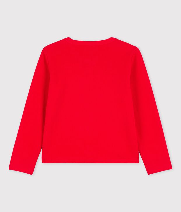 Girls' Cotton Cardigan red