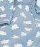 Babies' printed brushed fleece pyjama suit ADRIATIC blue/MILK