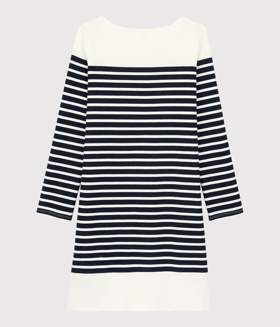 Women's Breton Striped Dress SMOKING blue/MARSHMALLOW white
