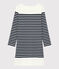 Women's Breton Striped Dress SMOKING blue/MARSHMALLOW white