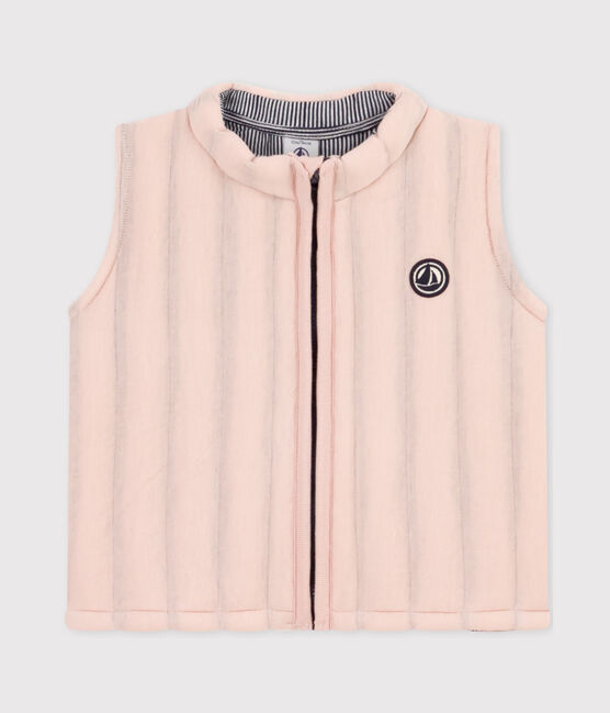 Babies' Unisex Quilted Tube Knit Bodywarmer SALINE pink