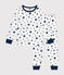 Children's star print cotton pyjamas MARSHMALLOW blue/INCOGNITO