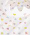 Children's princess fancy dress nightdress and tiara in cotton white/multicolor