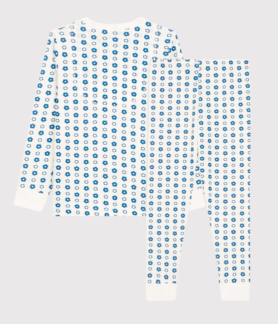 Unisex Graphic Floral Print Organic Cotton Pyjamas MARSHMALLOW white/MALLARD