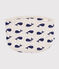 Babies' whale pattern cotton bag MONTELIMAR beige/MEDIEVAL blue