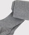 Girls' Plain Jersey Tights SUBWAY CHINE grey