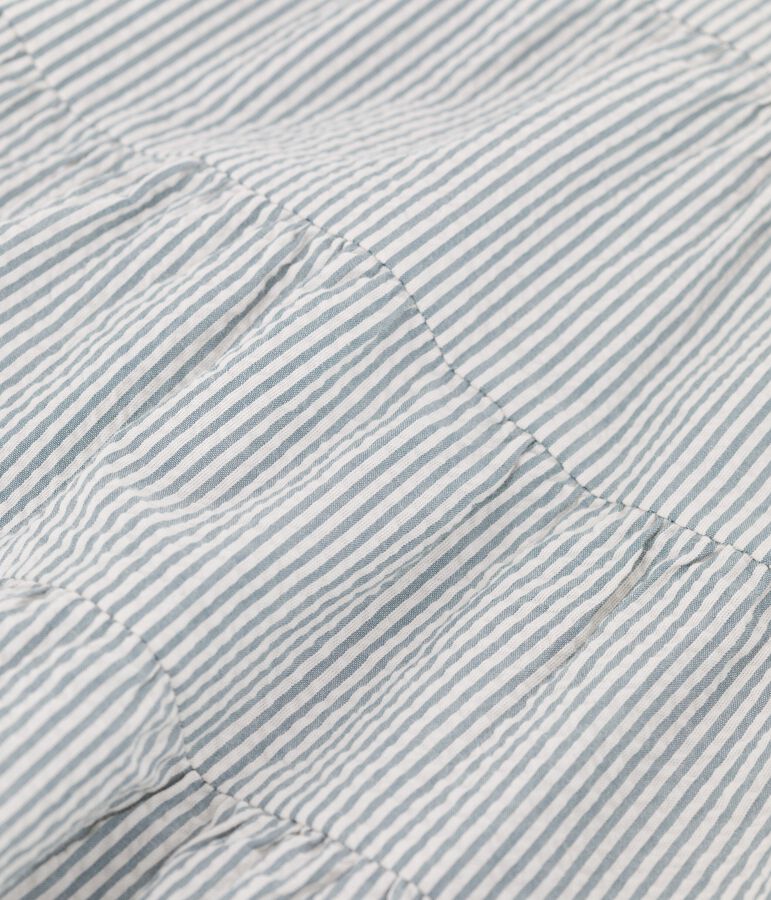 Babies' Striped Organic Seersucker Dress green/white