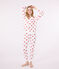 Women's Heart Themed Cotton Pyjamas MARSHMALLOW white/TERKUIT red