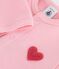 Babies' plain cotton cardigan with a heart badge CHARMI
