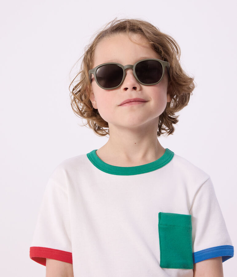 Children's short-sleeved cotton T-shirt white