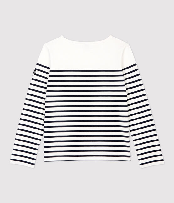 Women's Iconic Cotton Breton Top MARSHMALLOW white/SMOKING blue