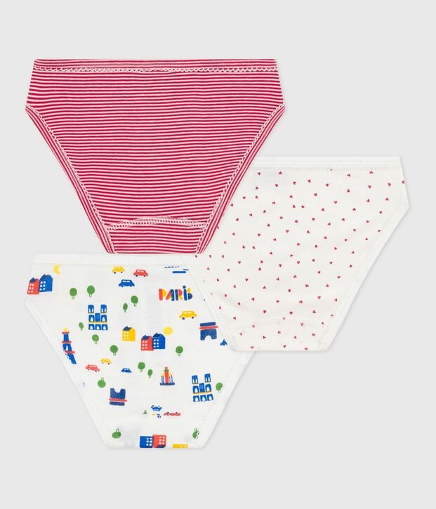 Pack of children's Paris-print cotton pants multicolor