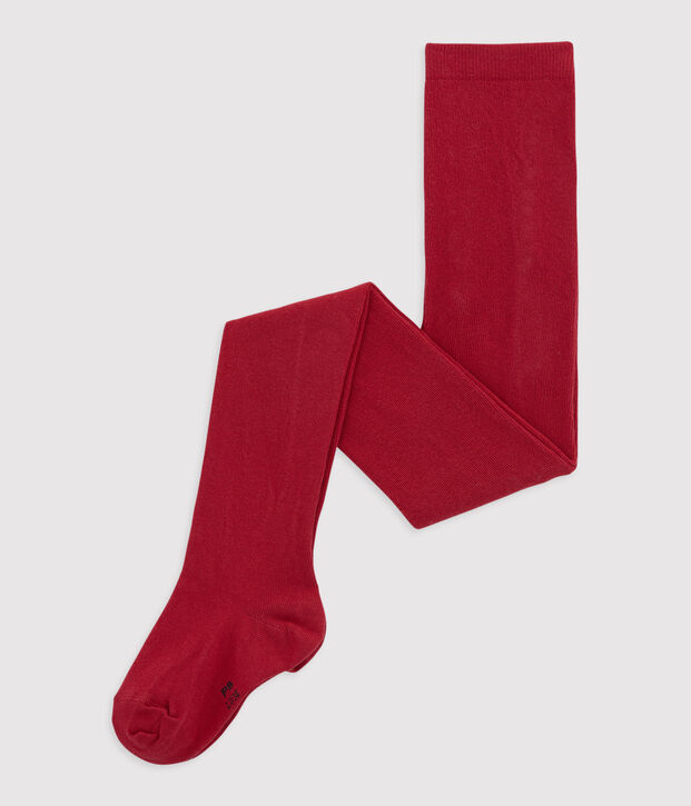 Girl's jersey tights red