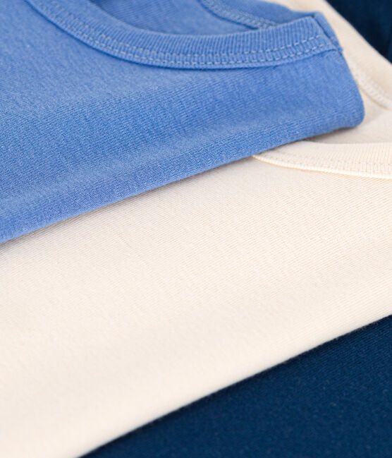 Children's long-sleeved cotton plain T-shirts - 3-Pack variante 1