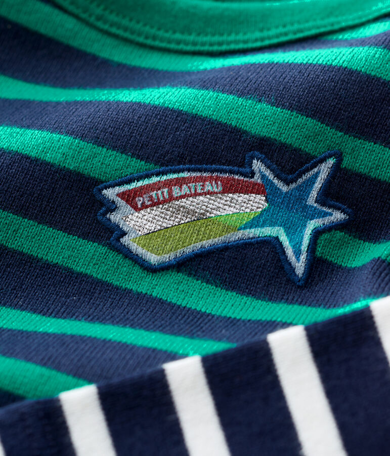 Babies' Cotton Breton Top white/multicolor