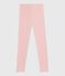 Children's plain cotton leggings JOLI pink
