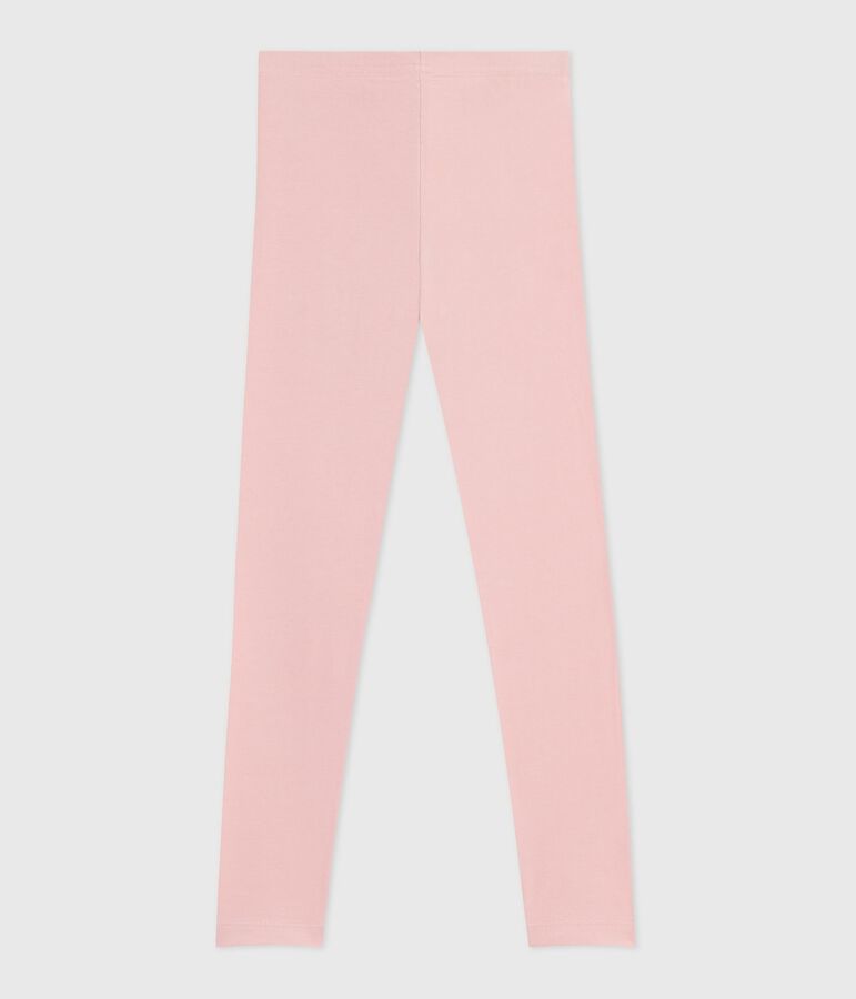 Children's plain cotton leggings pink