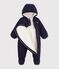 Babies' polyester snowsuit with a sherpa lining SMOKING