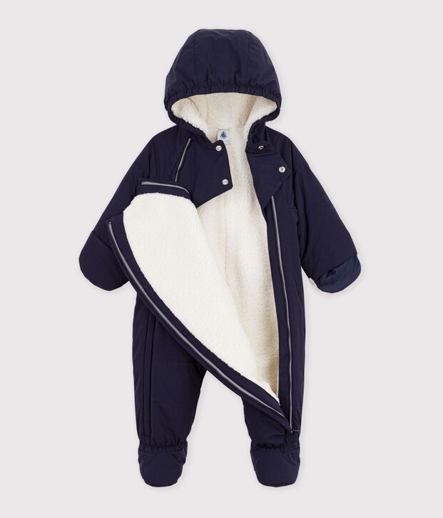 Babies' polyester snowsuit with a sherpa lining SMOKING
