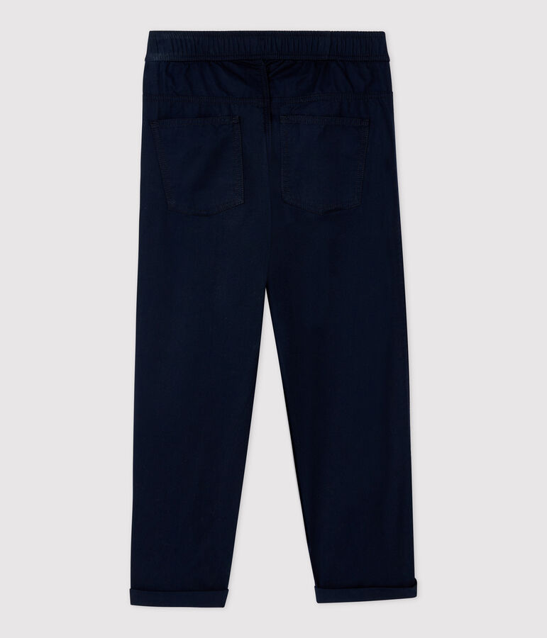 Boys' Regular Cotton Serge Trousers SMOKING blue