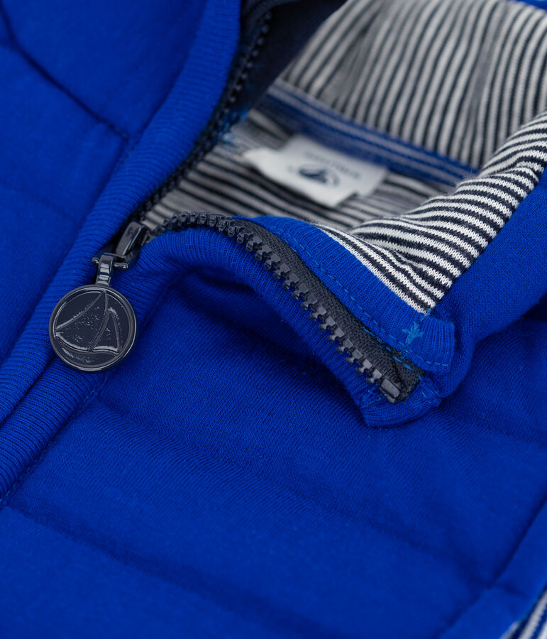 Children's Unisex Quilted Tube Knit Jacket blue