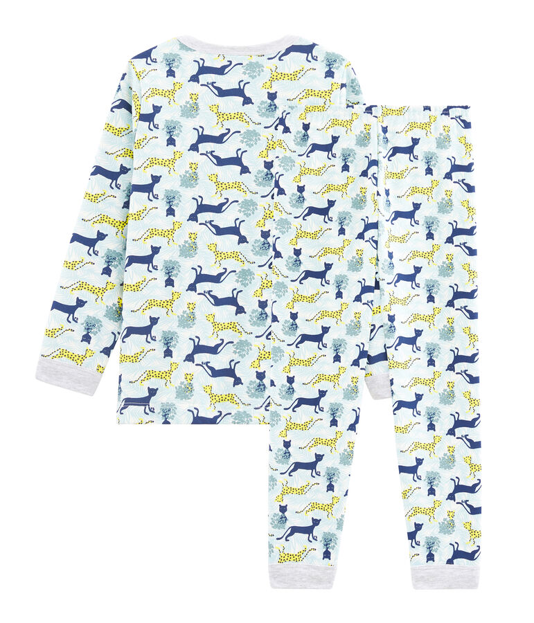 Boys' Fleece Pyjamas white/multicolor