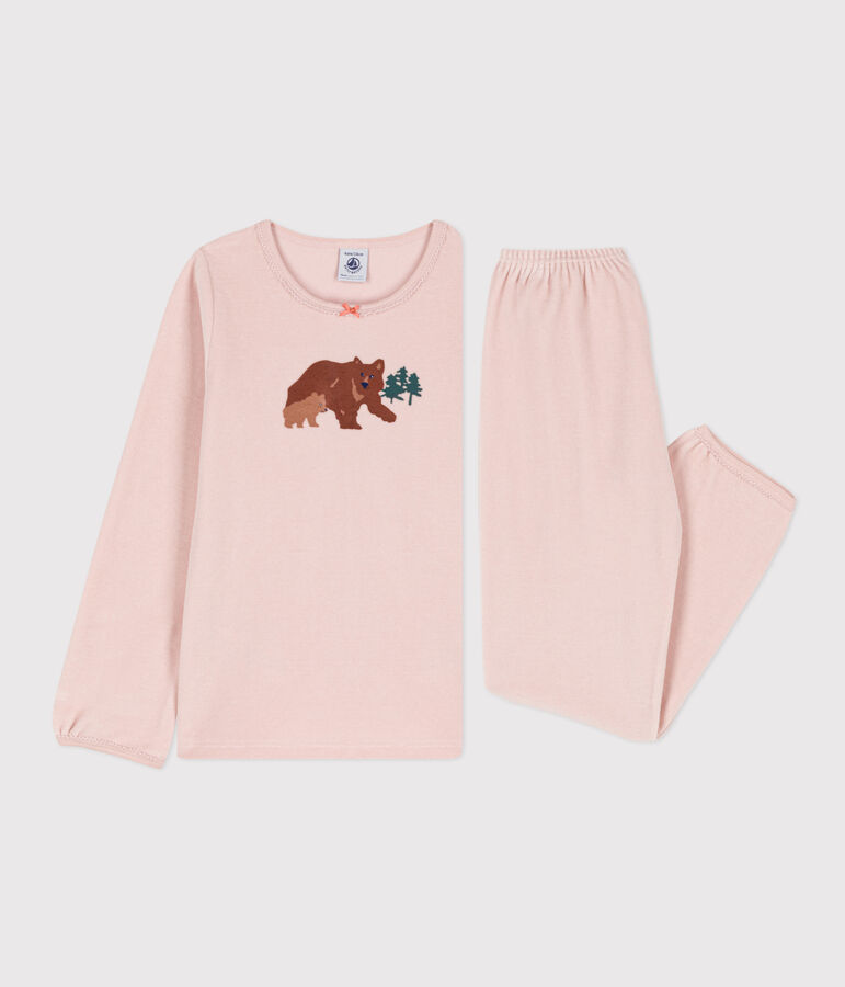 Girls' Velour Pyjamas pink