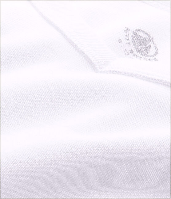 Men's short-sleeved V-neck T-shirt ECUME white