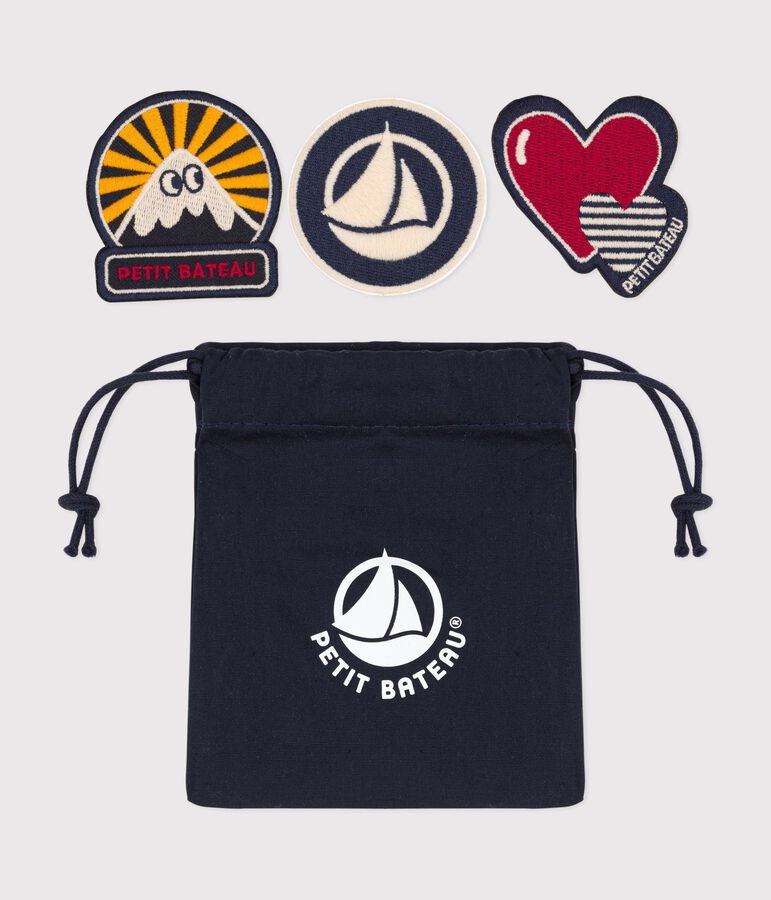 Pack of 3 pretty iron-on patches multicolor