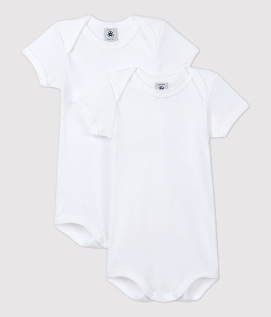 Babies' White Short-Sleeved Bodysuit – 2-Pack variante 1