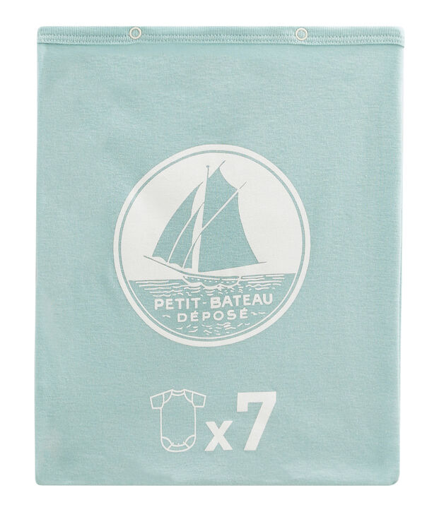 Surprise pack of 7 short-sleeved bodysuits for baby boys multicolor