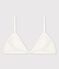 White Front Opening Organic Cotton and Elastane Bra ECUME white