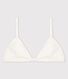 White Front Opening Organic Cotton and Elastane Bra