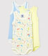 Babies' Puppy Pattern Sleeveless Organic Cotton Bodysuits - 3-Pack
