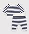 Babies' set in a stripy knit blue/blue