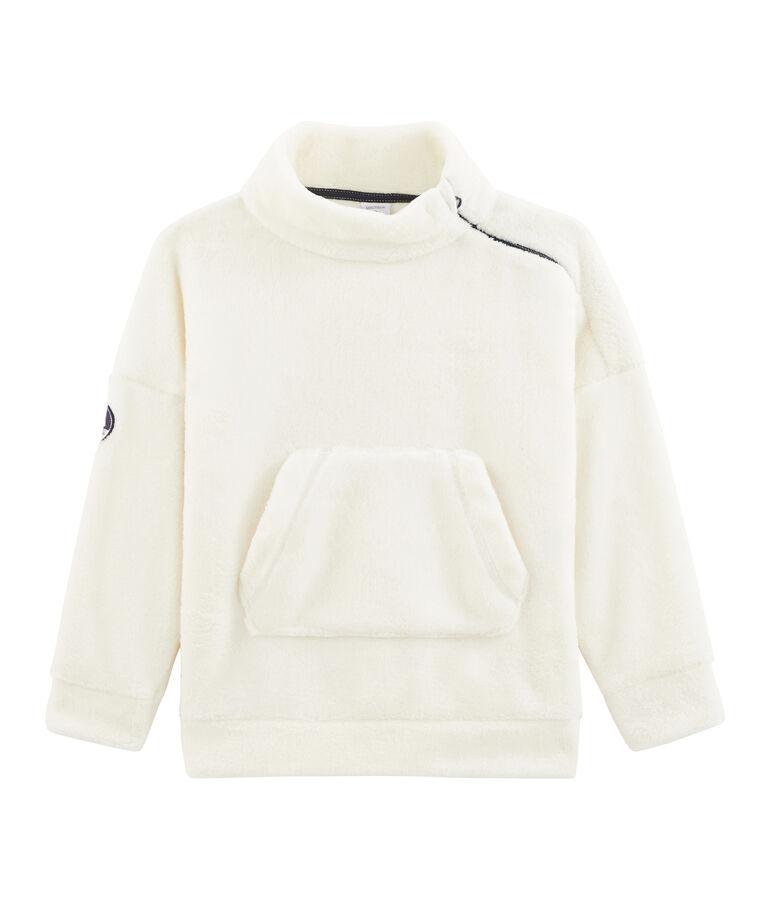 Boys' Sheepskin Fleece Sweatshirt white