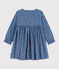 Children's long-sleeved printed corduroy dress ADRIATIC blue/MULTICO