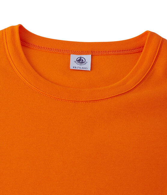 Women's T-shirt in heritage rib Feu orange