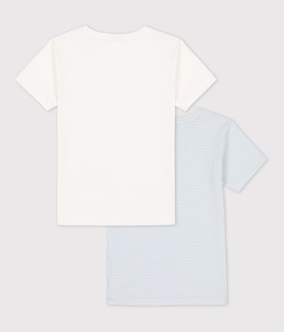Boys' Pinstriped Short-sleeved Cotton T-Shirt - 2-Piece Set variante 1