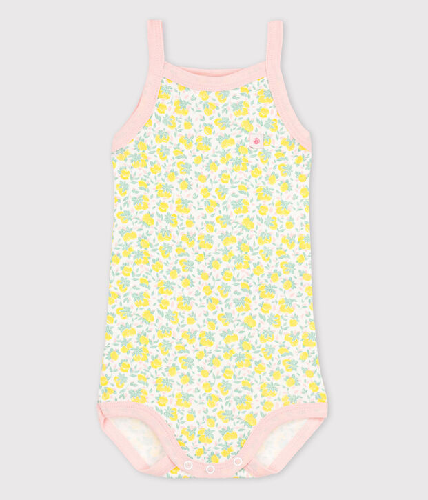 Baby Girls' Bodysuit with Straps white/multicolor